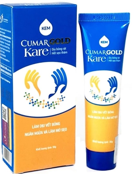 Kem Cumargold Kare 30g CVI Dịu bỏng, mờ thâm, sẹo