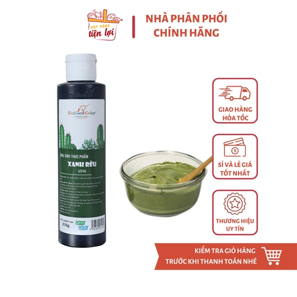 Màu Siro thực phẩm Xanh Rêu 210gr