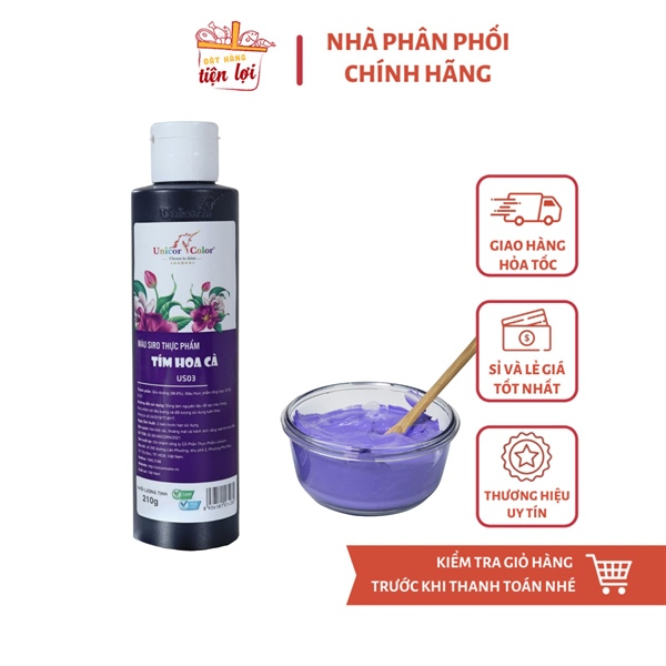 Màu Siro thực phẩm Tím Hoa Cà 210gr