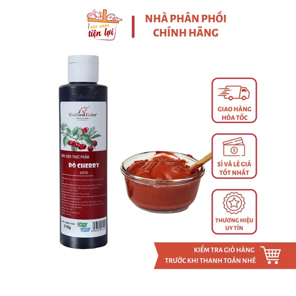 Màu Siro thực phẩm Đỏ Cherry 210gr