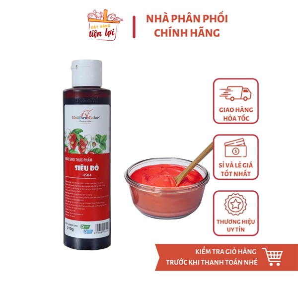 Màu Siro thực phẩm Siêu Đỏ 210gr