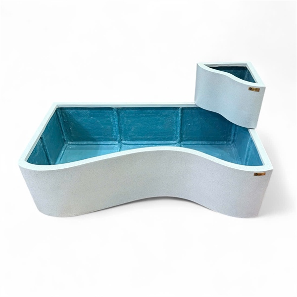 Chậu composite Anber composite bo cong AURA