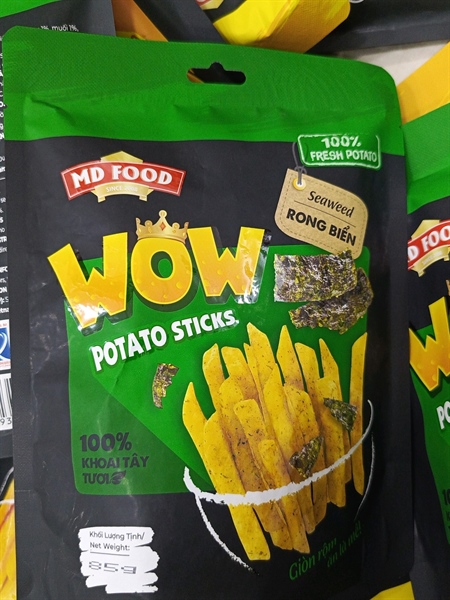 Khoai tây sấy sợi vị rong biển WOW 85g
