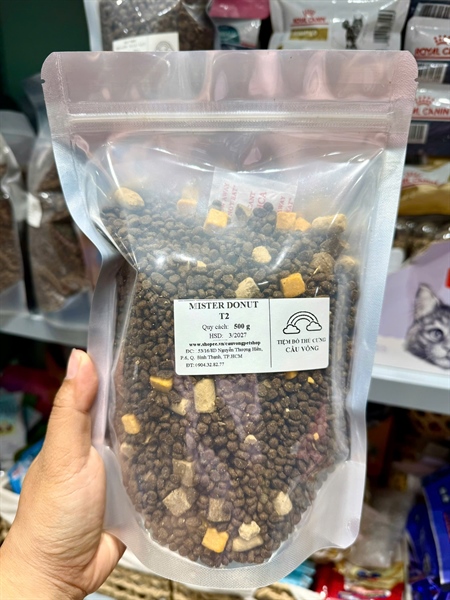 [Hỏa Tốc] Hạt Mix Topping Cao Cấp MISTER DONUT T1 / T2 cho mèo con và mèo lớn - 500g / 1 kg / 1.8kg