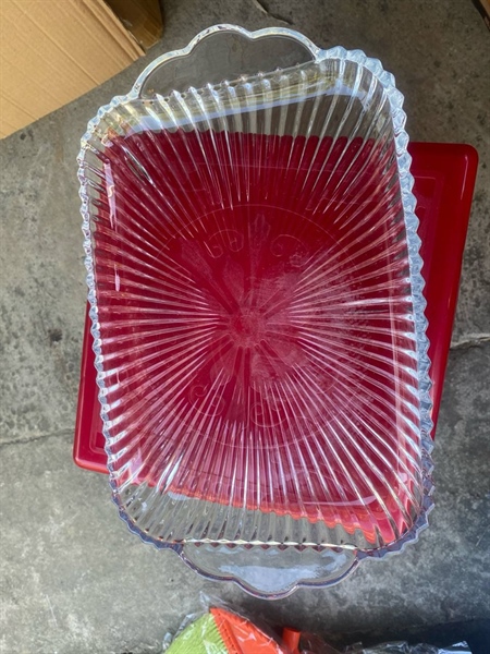 Khay Dĩa thuỷ tinh Trắng