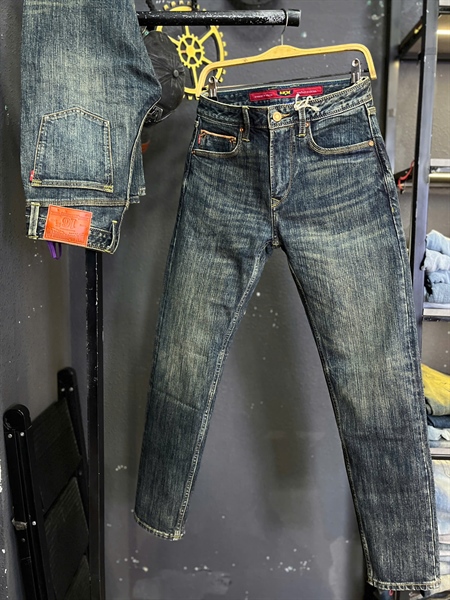 Jean Dài-QC VIP 5KM Selvedge- 6561 xanh phủ đồng