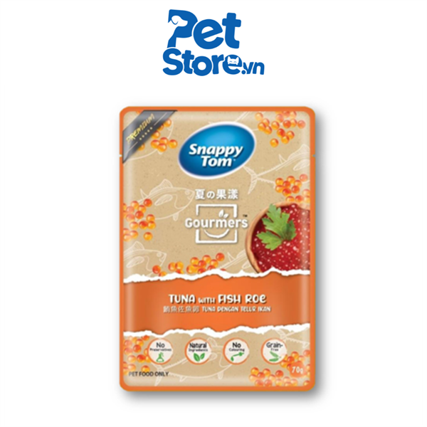Pate Mèo Snappy Tom Trái Cây - Vị Trứng Cá 70g