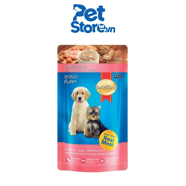 Pate Cho Chó Smartheart Puppy - Vị Gà Viên 130g