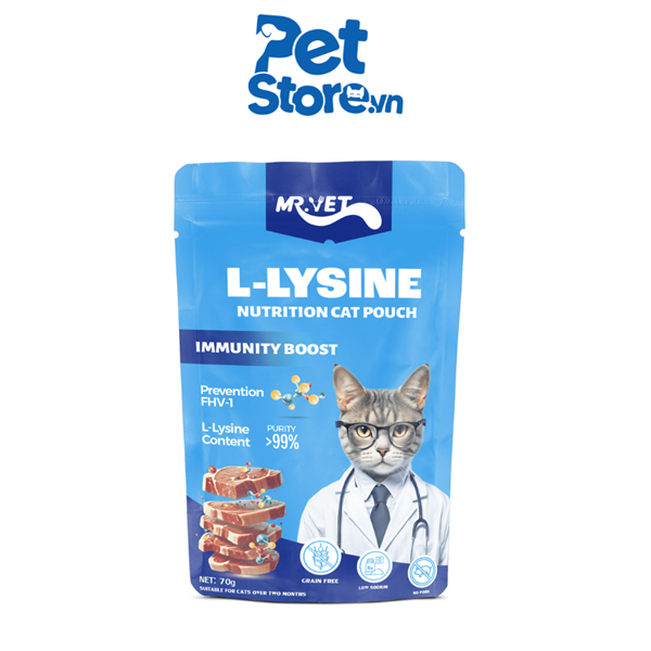 Pate Cho Mèo Mr Vet - L-lysine 70g
