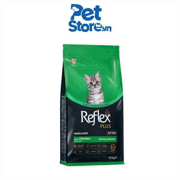 Thức Ăn Hạt Cho Mèo Reflex Plus Kitten - Vị Gà 1.5kg