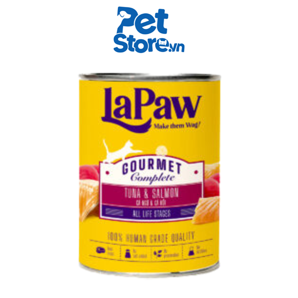 Pate Cho Mèo LaPaw - Vị Cá Hồi & Cá Ngừ 375g