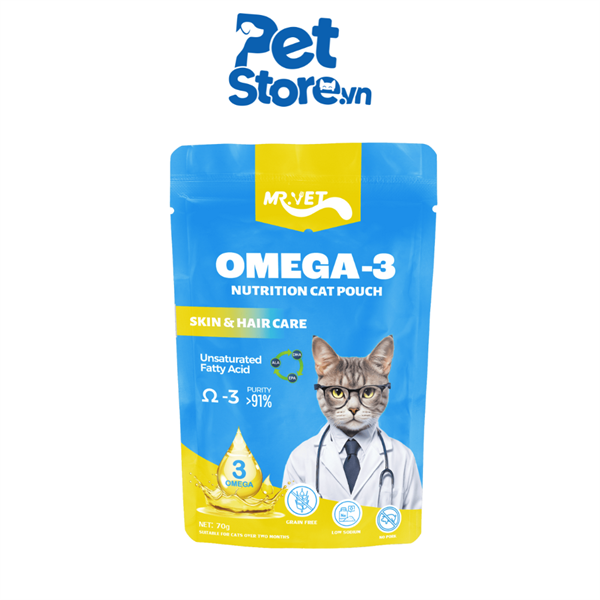 Pate Cho Mèo Mr Vet - Omega-3 70g