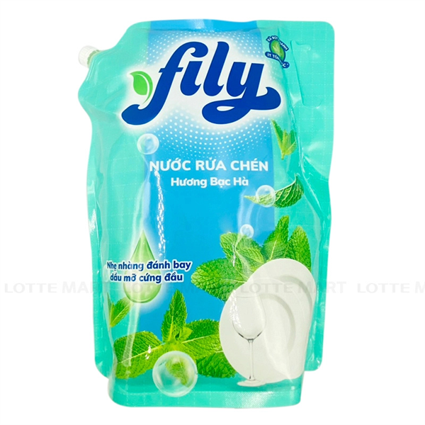 Nước rửa chén Fily hương bạc hà túi 3,5kg