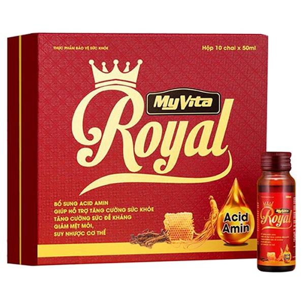 Siro uống MyVita Royal SPM Hỗ trợ tăng cường sức khỏe, giảm mệt mỏi (Hộp 10 chai x 5ml)