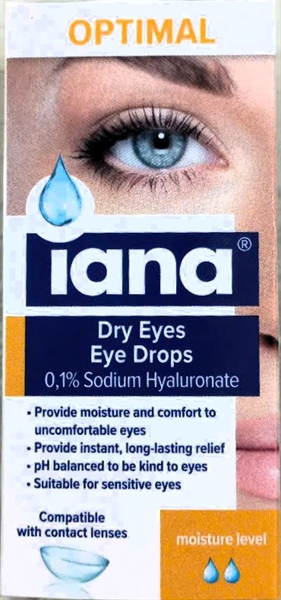 Dung dịch nhỏ mắt Eye Drop iana Sodium Hyaluronate 0,1% 10ml