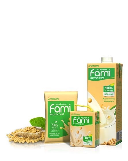 Sữa đậu nành Fami nguyên chất vị sữa dừa 200ml