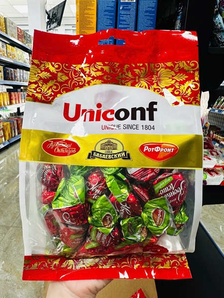 KN.Kẹo Socola Nga nhân dâu tây 500g(20 gói/thùng)