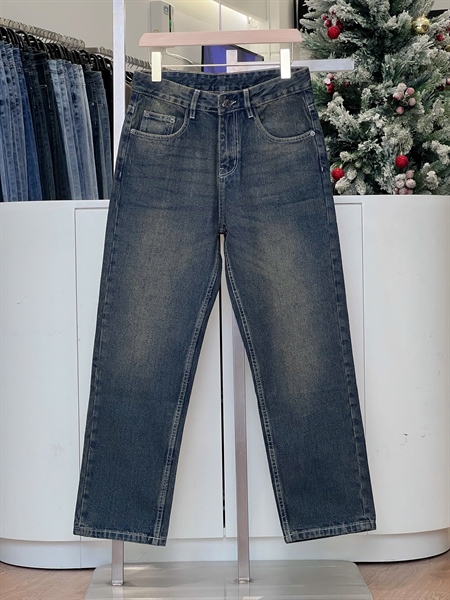 Quần Jean dài Ống Suông Xanh than dơ 1109.5