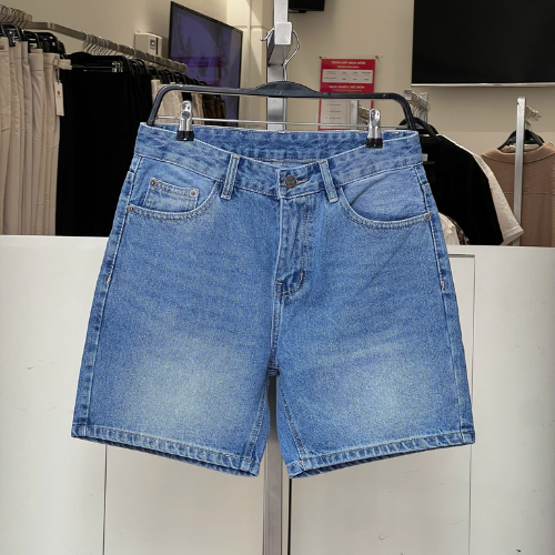 Quần Jean short Cotton ống đứng màu xanh nhạt 1141.2 (1132.1)