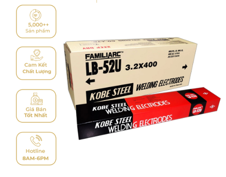 Que hàn điện thép chịu lực Kobelco LB52-U-3.2-400MM