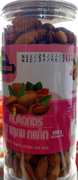 Hạnh nhân bơ sữa almonds 450g