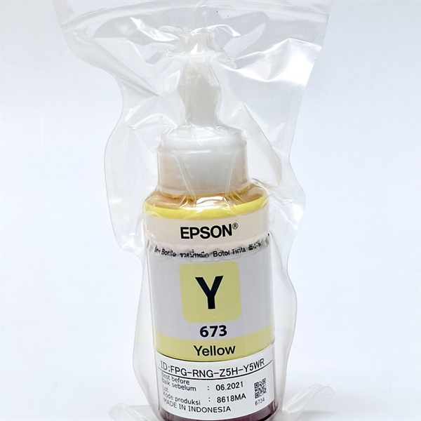 Mực màu Epson 673 Yellow (70ml, Dùng cho Epson L800/L1800/L805/L850)
