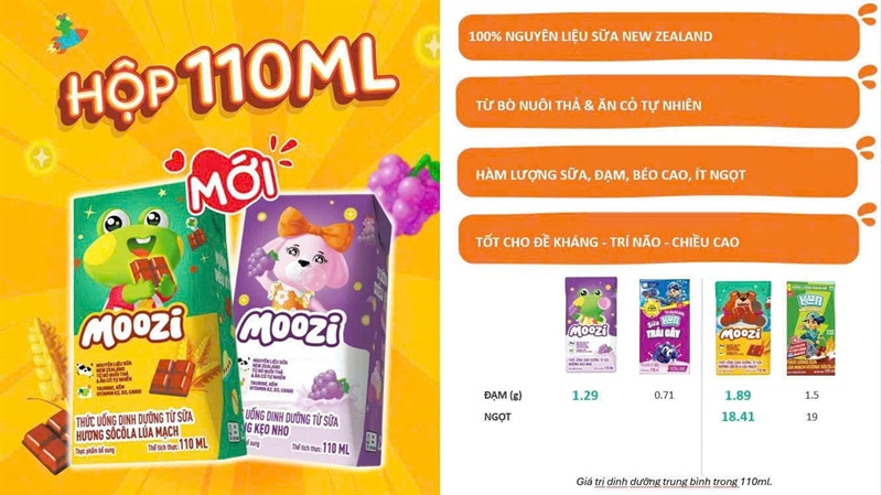 Sữa tươi Moozi hương Socola 110ml (1Y+)