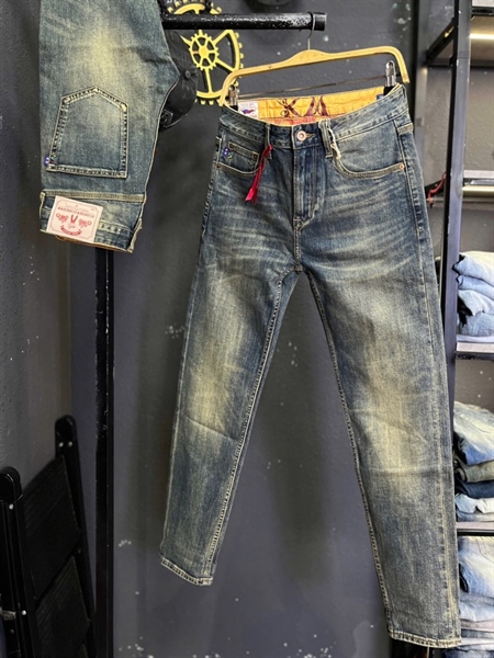 Jean Dài-QC VIP 5KM Selvedge- 1078 Xanh phủ Retro