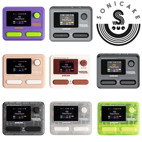 Pedal Guitar Mini Sonicake Pocket Master Multi Effects Transparent