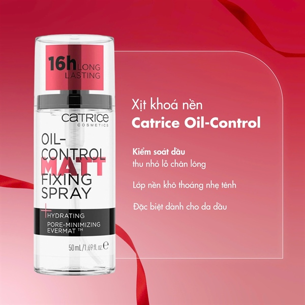 Xịt khoá nền Catrice Oil-Da dầu 50ml - Trắng (VAT)