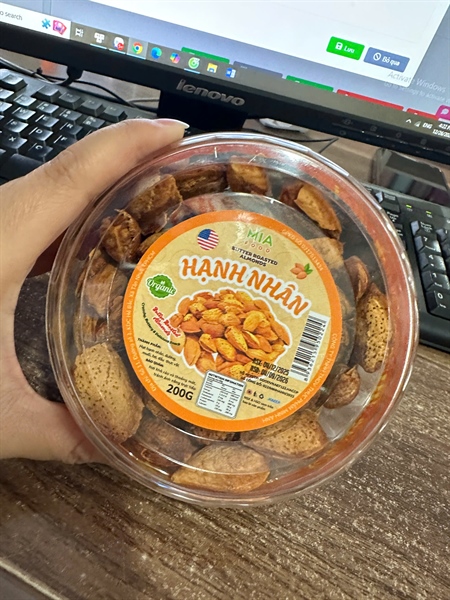 HẠT HẠNH NHÂN MIA FOOD HỘP TRÒN 200G