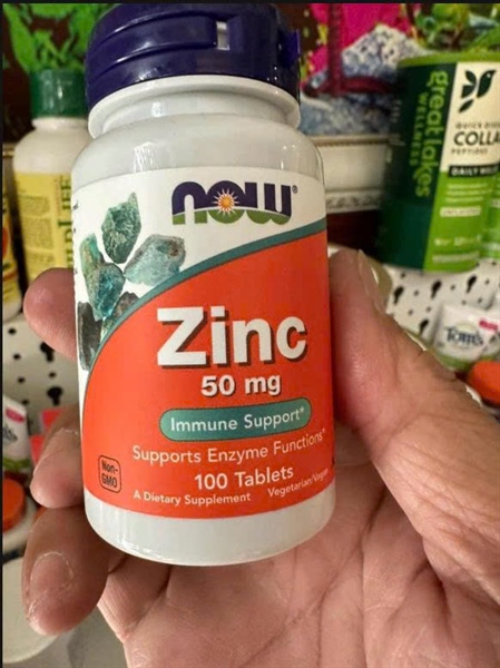 NOW zinc gluconate 50mg 100 viên date 4/2030