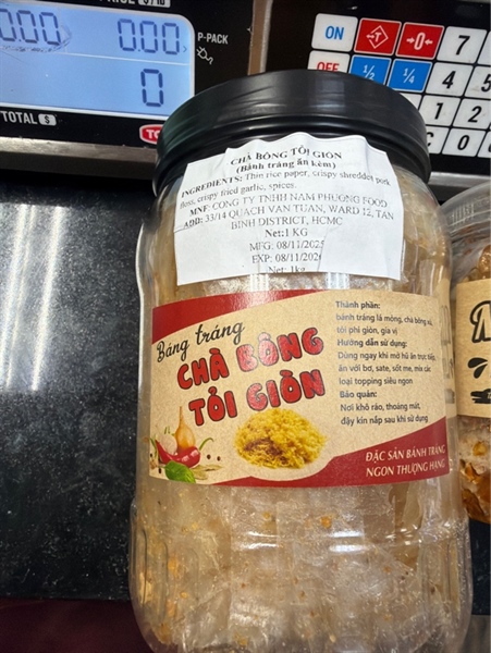 Bánh Tráng Chà Bông Tỏi Giòn