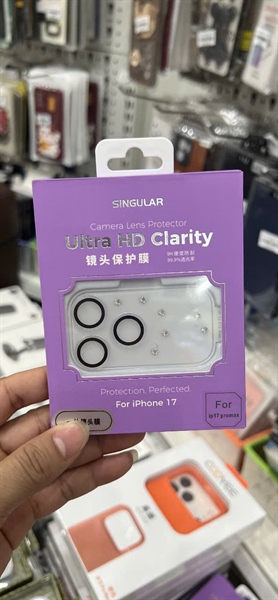 Bảo vệ camera iPHONE 17 Pro Max 6.9/ 17 Pro 6.3 SINGULAR đá