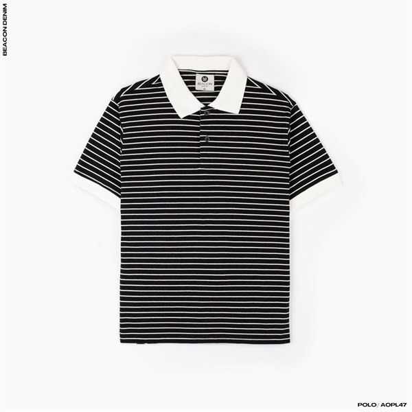 Áo Polo sọc cotton 100% co giãn AOPL47