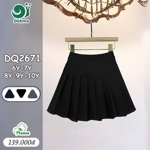 DQ2671 - 6/10 Quần váy xếp ly