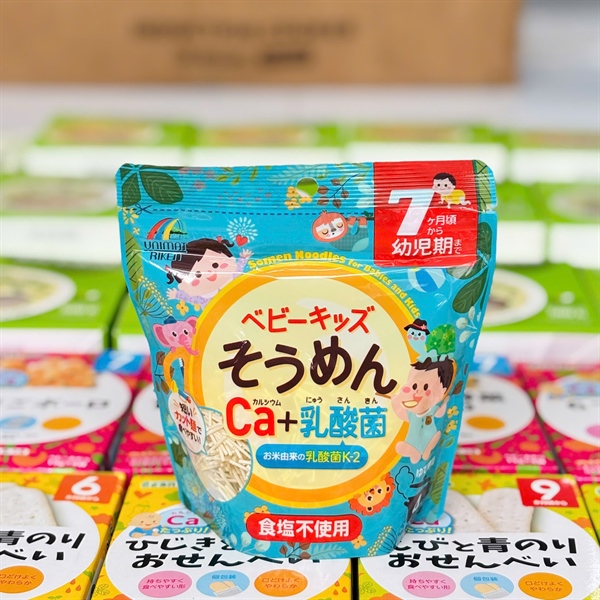 Mì somen canxi và lợi khuẩn Unimat Riken 7M+ 100g