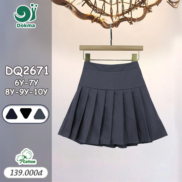 DQ2671 - 6/10 Quần váy xếp ly