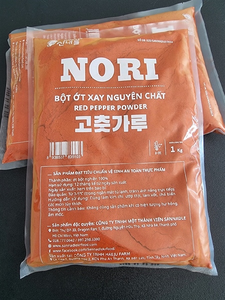 Bột ớt xây (mịn)nguyên chất NoRi 1kg