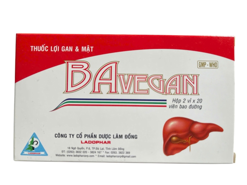 Thuốc BAVEGAN Ladophar Bảo vệ và tái tạo tế bào gan, hỗ trợ đào thải độc, chống táo bón (Hộp 2 vỉ x 20 viên bao đường)