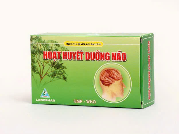 Hoạt huyết dưỡng não Ladophar (Hộp 5 vỉ 20 viên nén)