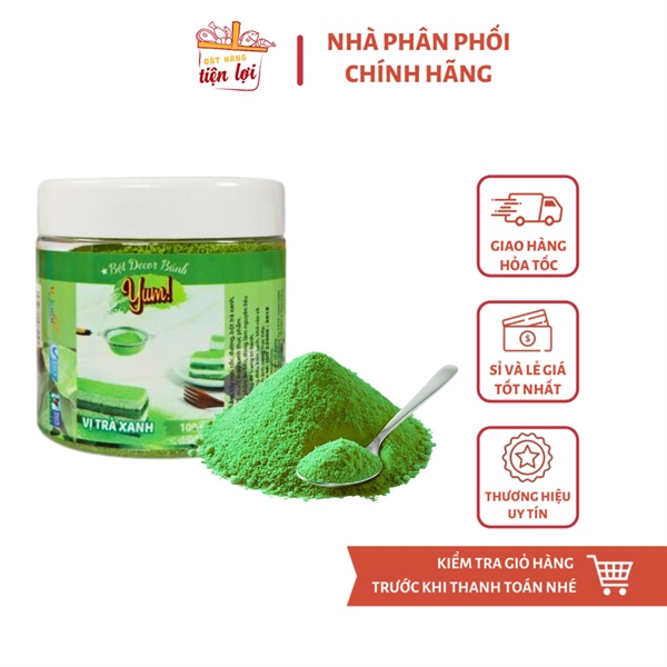 Bột Rắc Decor Bánh Yum Vị Trà Xanh 100gr