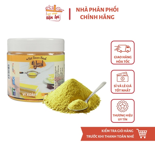 Bột Rắc Decor Bánh Yum Vị Xoài 100gr