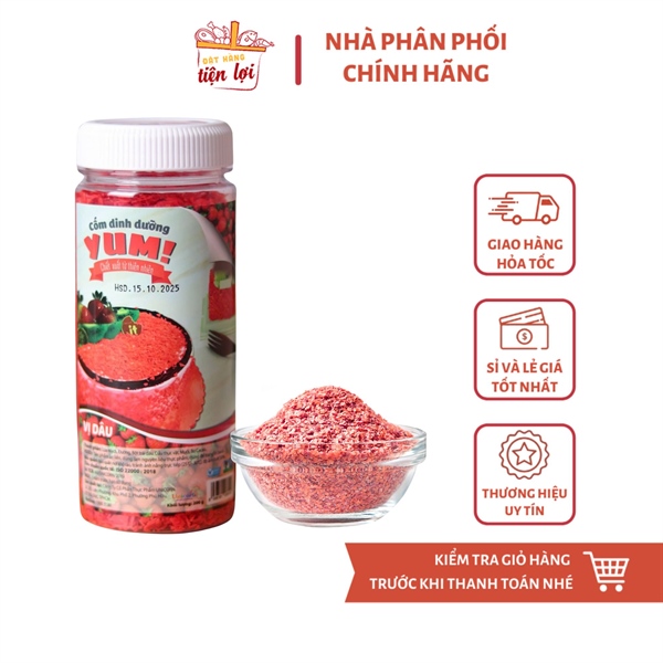 Bột Vảy Decor Bánh Yum Vị Dâu Tây 200gr