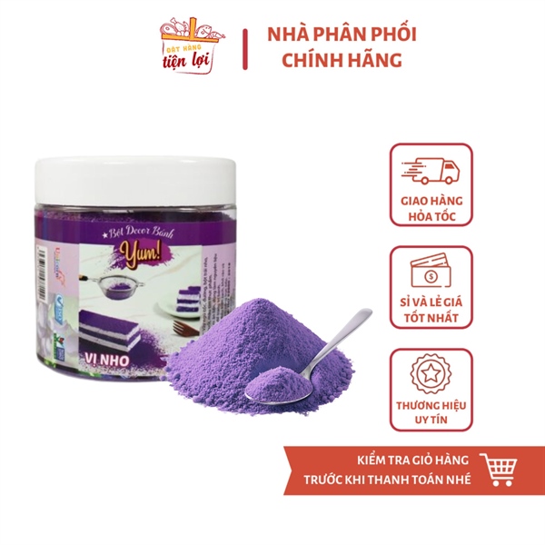Bột Rắc Decor Bánh Yum Vị Nho 100gr
