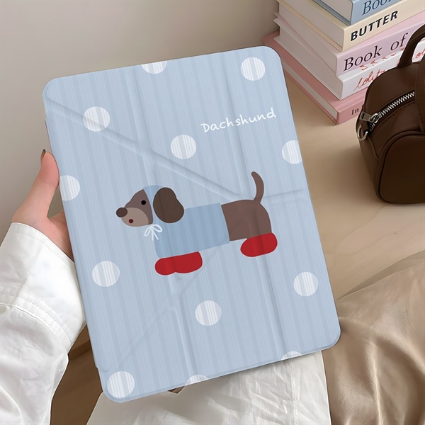 Case Ipad Xanh Cún Dackshund - 11Inch