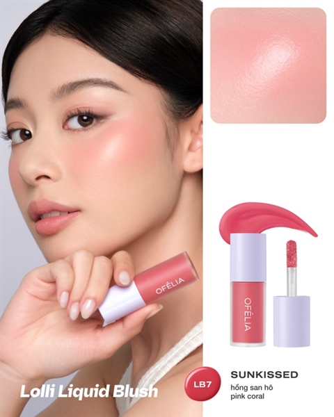 OFELIA Lolli Liquid Blush Má Hồng Kem 4.3g LB7 Sunkissed