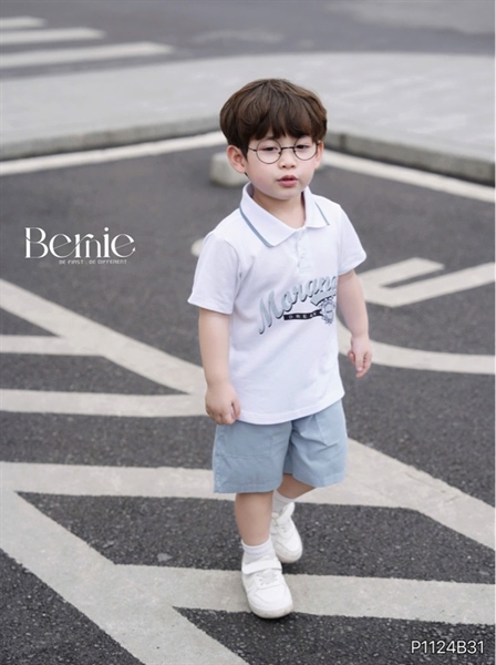 Set polo trắng xanh