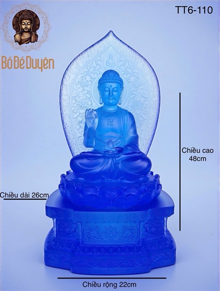 Tượng Dược sư Lam cổ 48cm