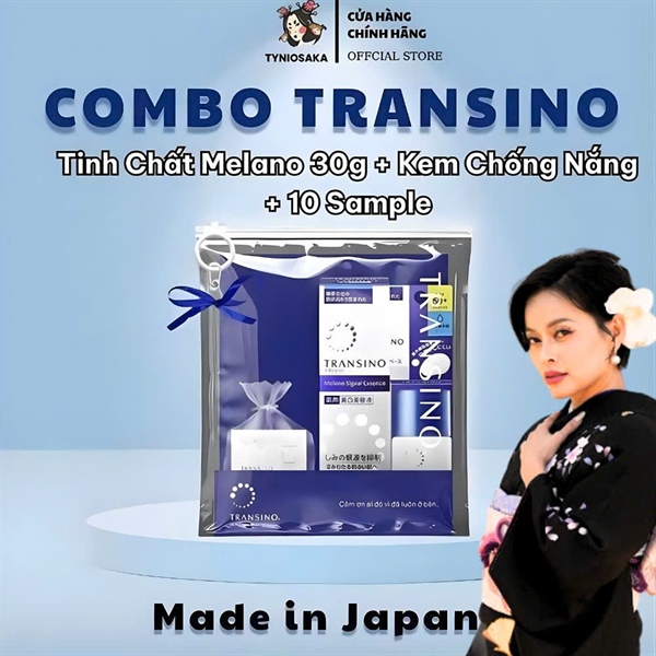 Combo Transino (Tinh Chất Melano 30g + Kem Chống Nắng + 10 Sample)